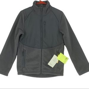 Men's All in Motion Sherpa Fleece Full Zip Jacket Gray Size S.